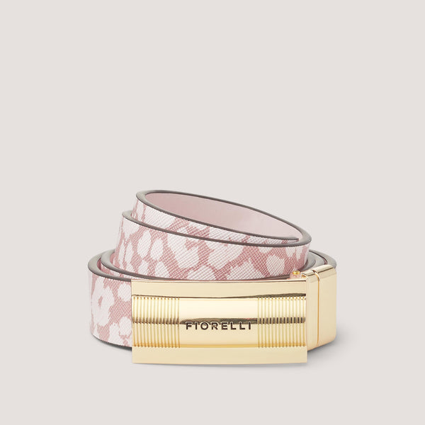 A simple yet stylish, reversible pink belt.