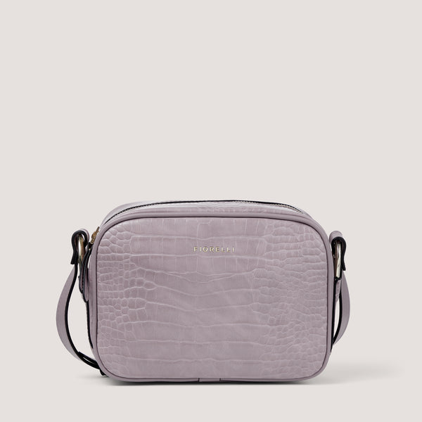Introducing our chic, curved and casual crossbody bag in dusky lilac croc, Beau.