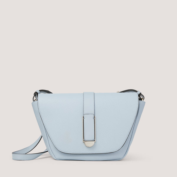 Meet this season's must-have, an effortlessly elegant classic pale blue shoulder bag.