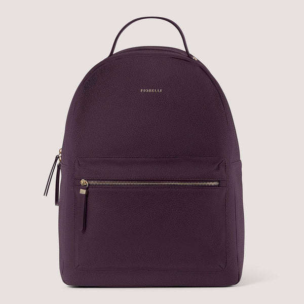 Burgundy large backpack with cushioned straps.