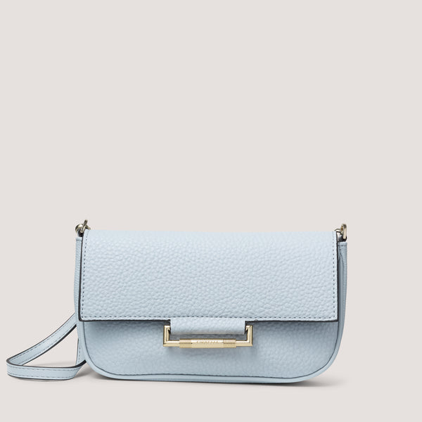 Our new pale blue Nova style can be worn as a crossbody, shoulder or clutch thanks to a removable and adjustable strap