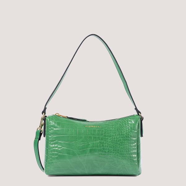 The Dixie handbag calls to mind iconic '90s styles. It's made from faux leather in Green Croc.