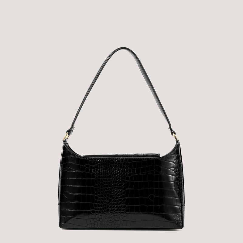 Black crocodile shoulder bag online