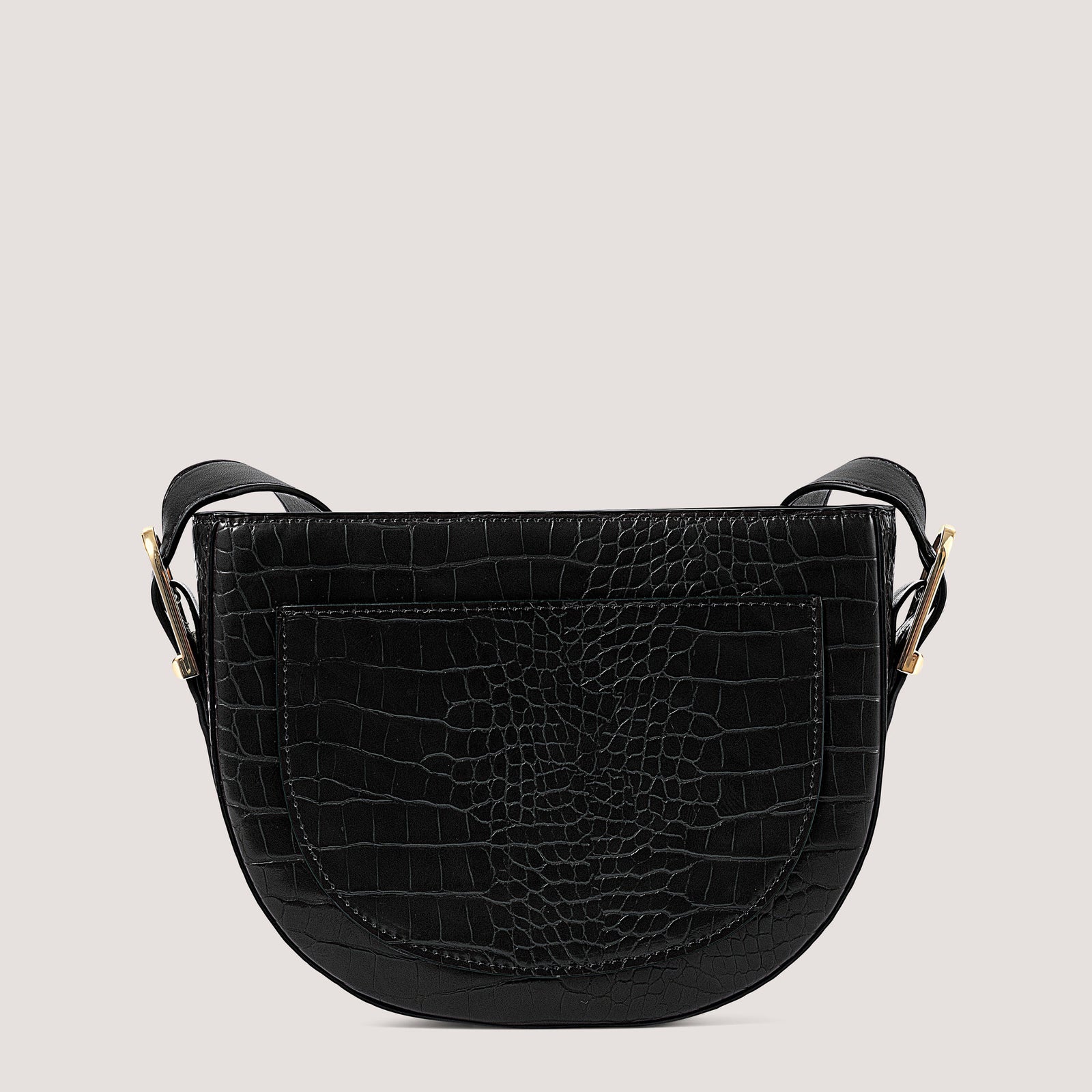 Black croc cross body bag sale