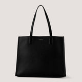 Black large tote bag with cushioned straps.