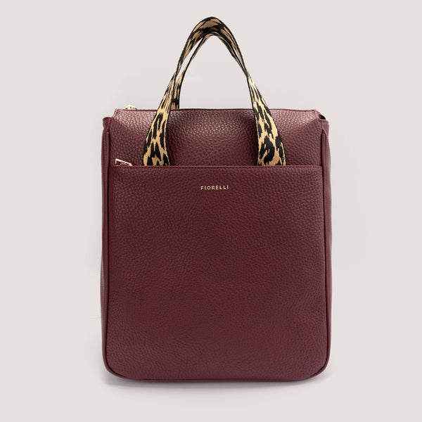 Port Red backpack with webbing top handles.