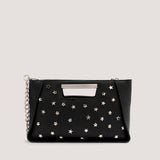 Black star crossbody bag chain handle.