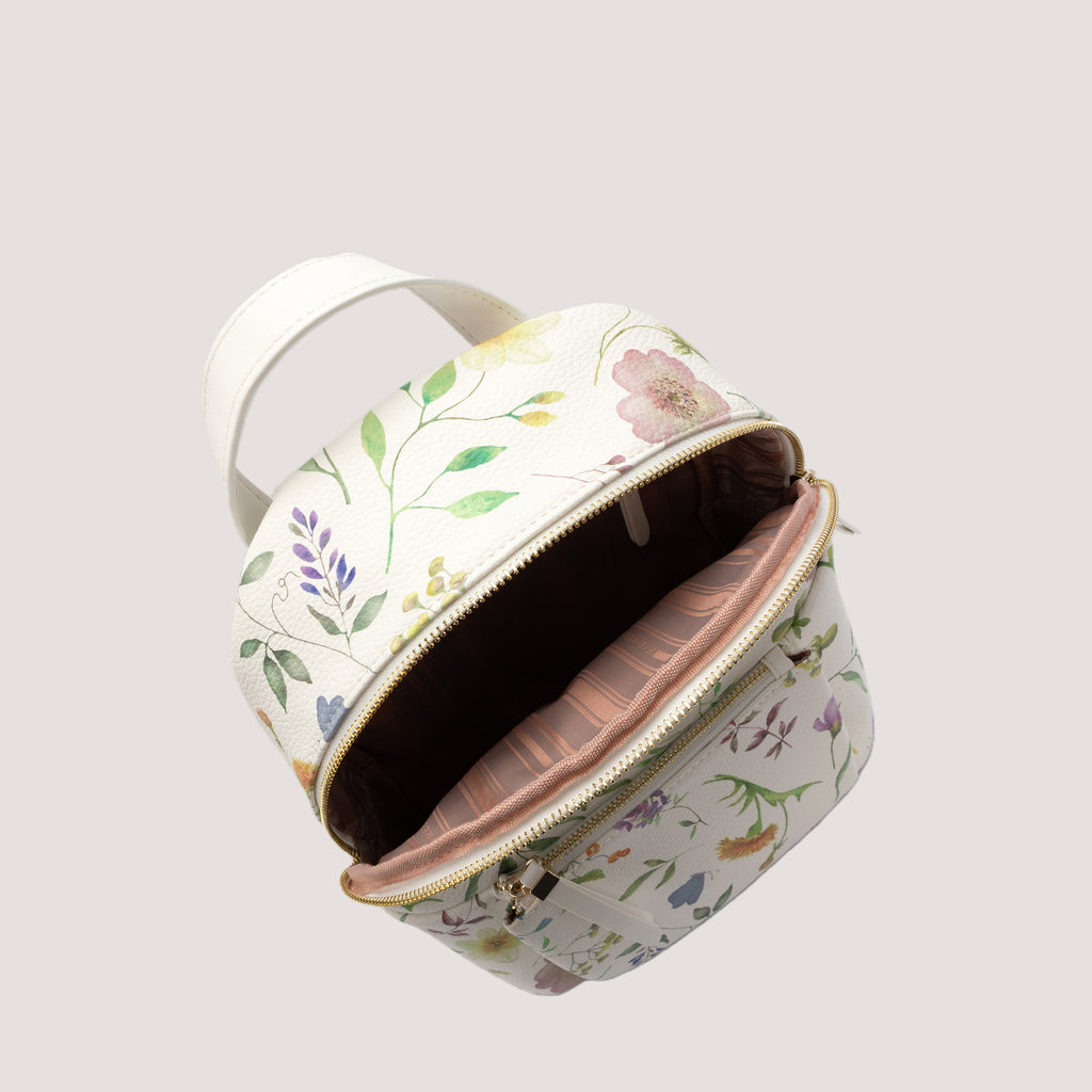 fiorelli anouk mini backpack white Ally Backpack White Sprinkled Bloom – Fiorelli.com