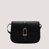 Black flap style crossbody bag 