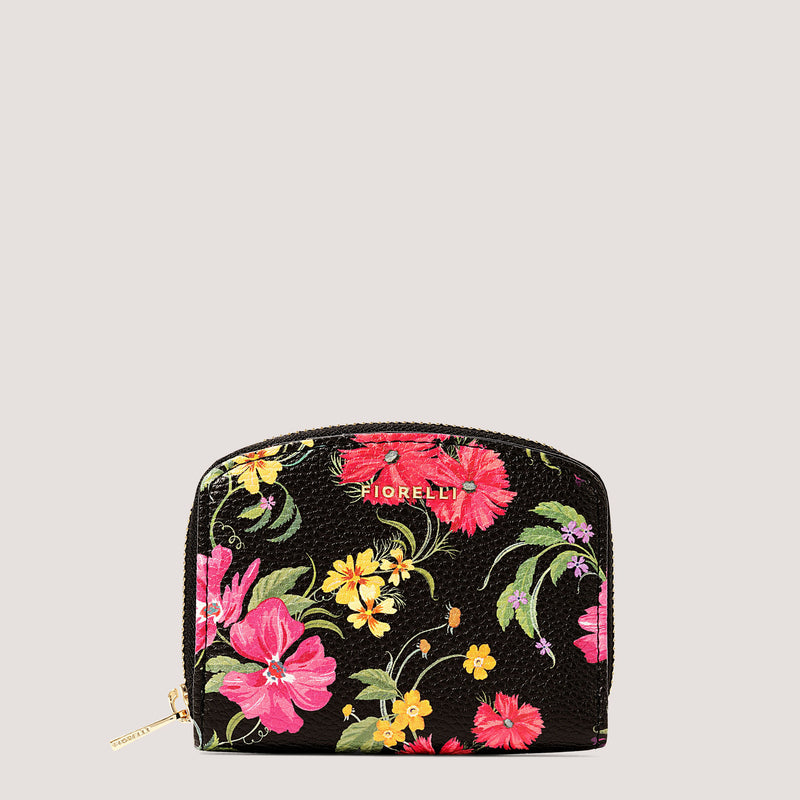 Floral print croc small purse with zip.