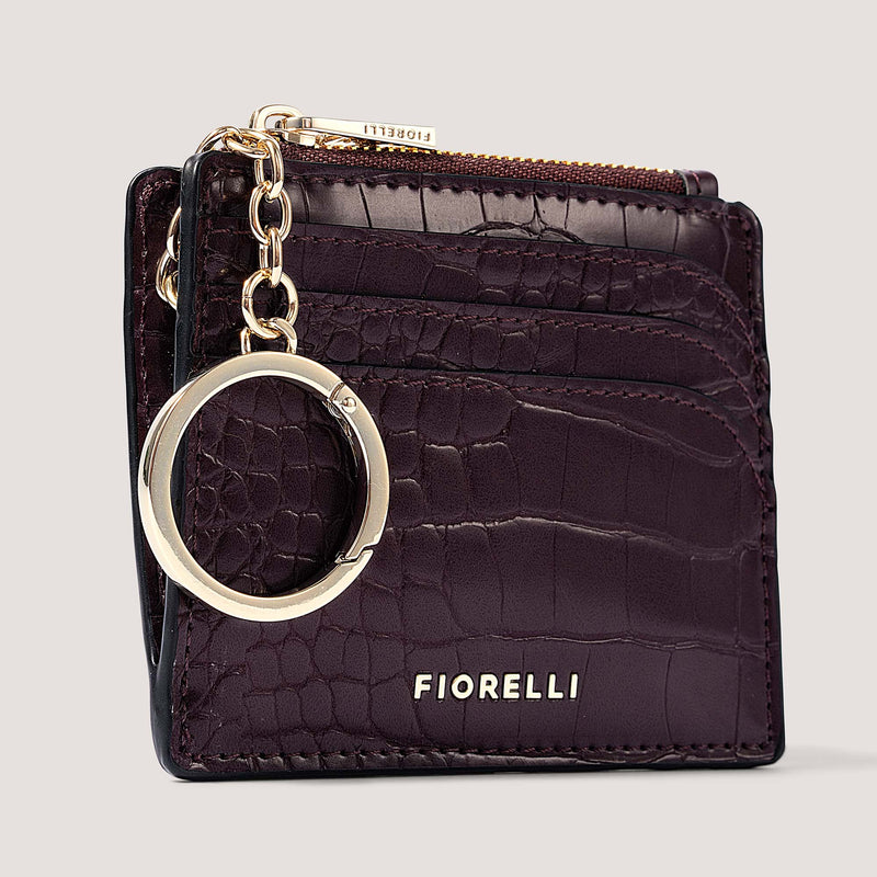 Ciara Coin Purse Burgundy Croc Fiorelli