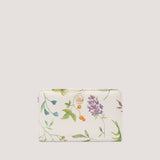 Sprinkled Bloom bifold purse with branded hardware.