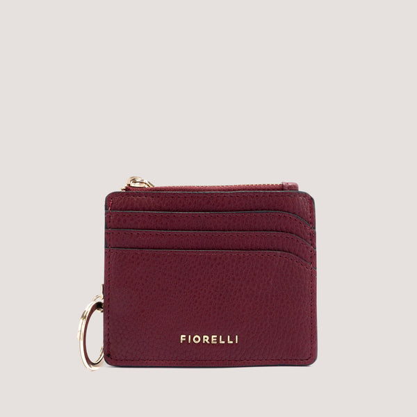 Port Red coin purse with keychain clip.