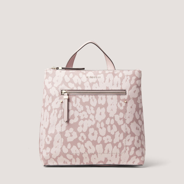 Our signature Finley mini backpack is re-imagined in playful pink leopard.