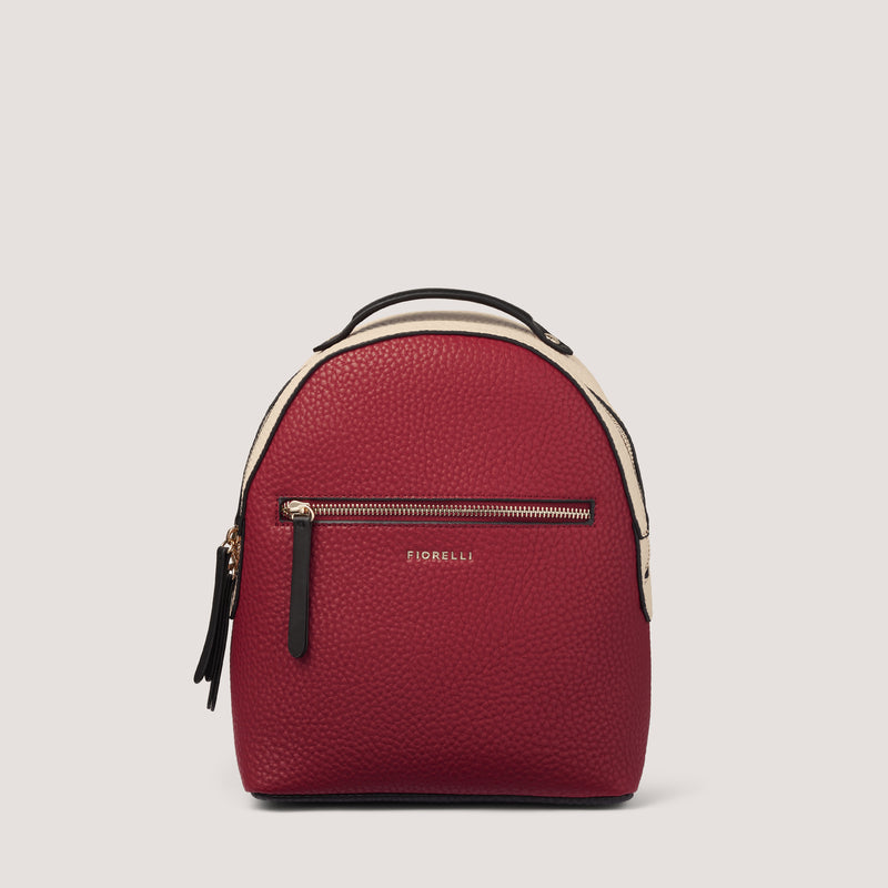 The Anouk backpack is available in our new red mix.