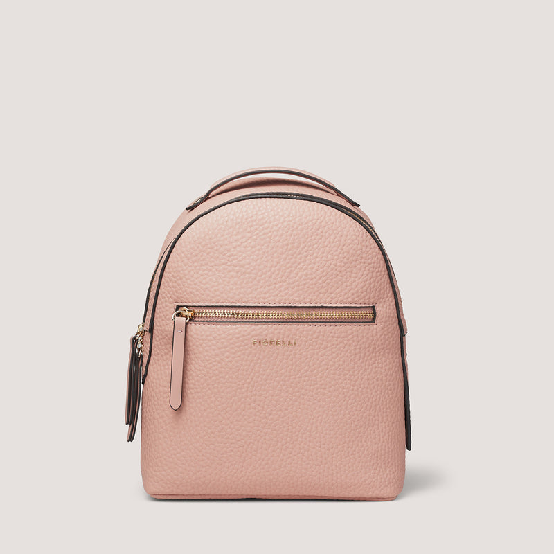 The Anouk backpack is available in our new dusky pink hue.