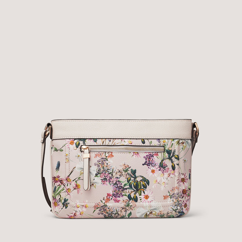 Fiorelli's casual crossbody is now available in a floral white print.