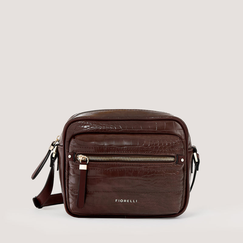 Say hello to your new must-have cocoa croc crossbody bag