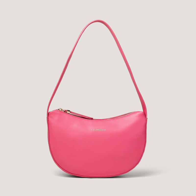 New this season, the small shoulder bag in hot pink is a heritage style that is forever on-trend.