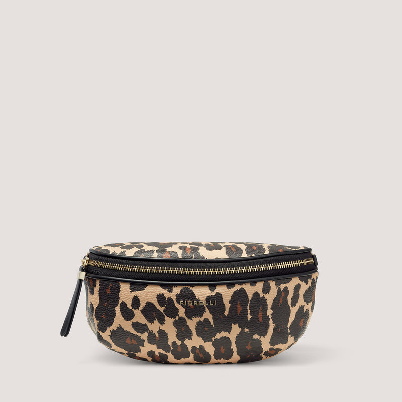 Undeniably versatile, the leopard-print Pandora belt bag can be worn slung across your body, over one shoulder, or around your waist.