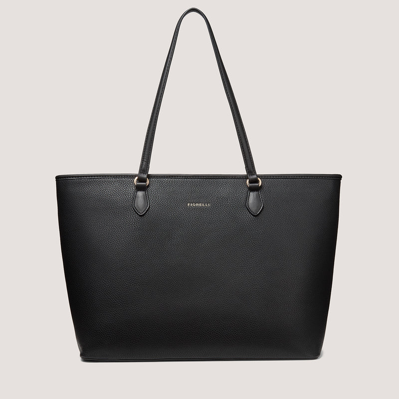 The carry everything bag you need in your life is one new zip top Thea tote in black.