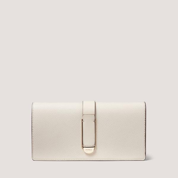 An understated and elegant new white clutch bag that is the perfect day to night companion.