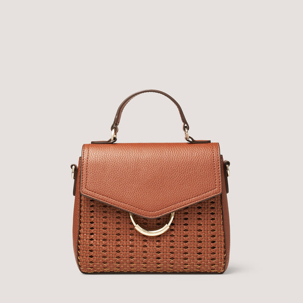 We love mini bags which is why we're back this season with the Selena in chic tan weave.