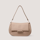 Our new Nova shoulder bag in mink has been crafted in our signature faux leather.