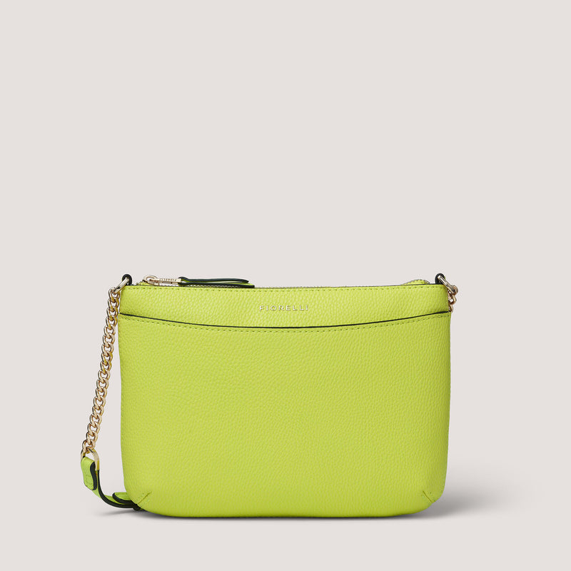 Crafted from faux leather in a playful lime green hue, the Astrid crossbody bag is a sleek occasion-ready style.