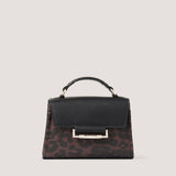 A new cute and compact mini grab in winter leopard features our new signature hardware. Take hold of this style by the top handle or wear it across the body.