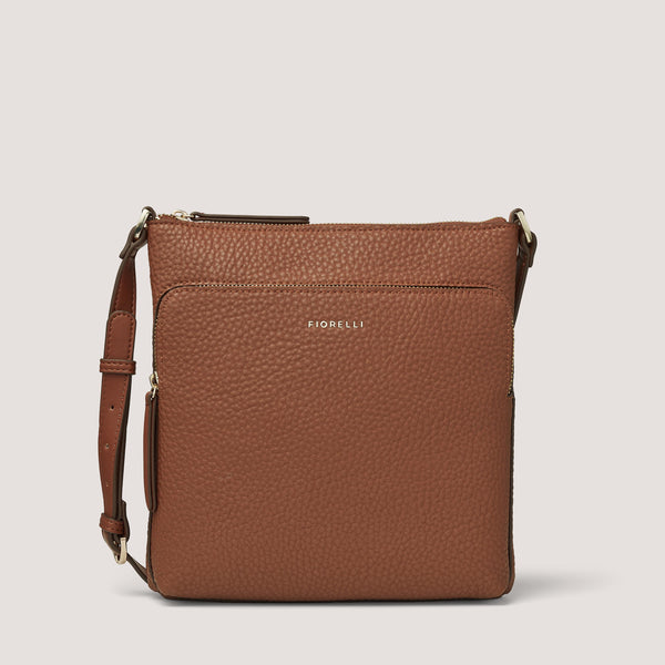 Crafted from a non-leather alternative that's just as luxurious as the real thing, the Rose crossbody bag comes in a timeless tan hue.