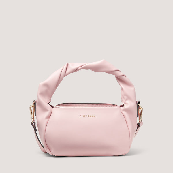 Carry the light-pink Ramona mini handbag from the twisted handle or attach the adjustable crossbody strap to go hands-free.