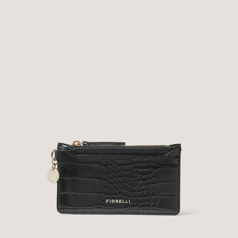 Simple yet effective, our new Luna cardholder in black croc is the perfect grab and go accessory.