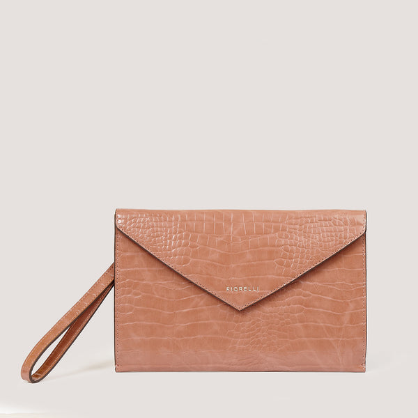 Ophelia is an elegant envelope style which is classic yet practical, in a new dusky rose croc finish. 