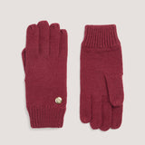 Bold red slimline gloves.