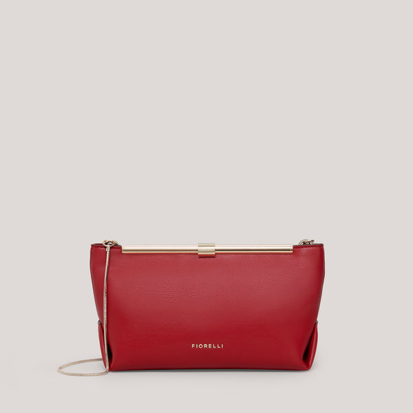 A modern red clutch bag got all occasions.